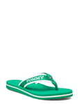 Hilfiger Webbing Pool Slide Shoes Summer Shoes Sandals Flip Flops Green Tommy Hilfiger