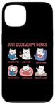 Coque pour iPhone 13 Just Bookworm Things Adorable chat pour amoureux de la lecture