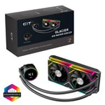 CiT Pro Glacier 240mm LCD Temperature Display AIO Liquid Cooler - Black CIT-PRO-GLB-240-LCD