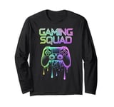 Cool Gamer Game Controller Video Game Gaming Squad Colorful Long Sleeve T-Shirt