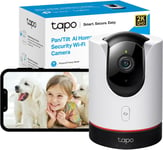 Tapo 2K 4MP QHD Indoor Camera , Pan/Tilt Live View Wifi Security Camera, 360° Pa