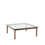 HAY Kofi soffbord Walnut-clear glass, 100 cm