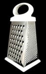 Apollo White Stainless Steel 4 Sided Grater Slicer Cheese Nutmeg Vegetables 23cm