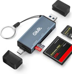 Usb C Lecteur De Carte Sd Micro Sd Cf Mémoire Otg Usb 2.0 Adaptateur Carte Mémoire Pour Galaxy S23 Smartphone Android Macbook Pro Air Et Pc Etc[Sma072855]