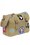 Vanoimports Canvas messenger bag - WWII patches