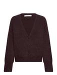 Alphagz Button Cardigan Tops Knitwear Cardigans Burgundy Gestuz