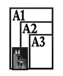 A2Z Home Solutions® Black 71x56 cm Poster Frame A1 A2 A3 A4 A5 A6 Panoramic Square Wall Mounted Large Picture Canvas HD Clear Display 30mm Multi Photo Frames Home Office School Use