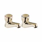 Deva DCM102/501 Bath Taps (Pair), Gold, Medium, Set of 2 Pieces