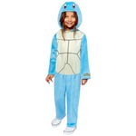 Amscan 9918502 - Unisex Officially Licensed Pokémon Squirtle Hooded Jumpsuit Kids Fancy Dress Costume Age: 4-6yrs