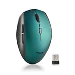 NGS Bee Blue - Wireless Mouse, Ergonomic Mouse with Silent Keys, with 5 Buttons and Scroll Wheel, 2.4 GHz Wireless Connection, Special for Right-Handed, Adjustable DPI, Blue Color