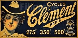 CléMENT VéLO/CYCLES Reic - POSTER HQ 40x60cm d'une AFFICHE VINTAGE