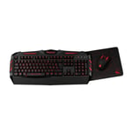 Konix Drakkar Raider Pack 3 in 1 - Ensemble clavier et souris - rétro-éclairé - USB - AZERTY