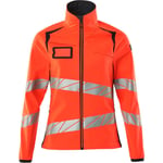 SOFTSHELL JAKKE,5XL,HI-VIS RØD