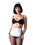 Honour Female Frilly Maid PVC Hat & Apron Set One-Size