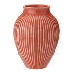 Knabstrup Keramik - Ripple vase 12,5 cm korall