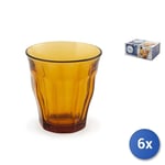 6x Verre Duralex Picardie Vermeil 25Cl Verre Trempé