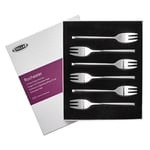 Stellar Rochester Polished Set Of 6 Pastry Forks Gift Box Set BL30