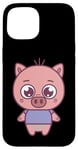 Coque pour iPhone 15 Cute Piglet - Baby Pig - Classic