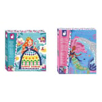 Janod - Coffret Mosaïques Princesses et Fées - les Ateliers du Calme - Kit Loisir Créatif Enfant & Coffret Mosaïques Dauphins et Sirènes - Les Ateliers du Calme - Kit Loisir Créatif Enfant