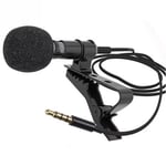 3.5mm Clip on Lapel Mic Speaker Mic for Mobile Phone/PC Laptop For Recording