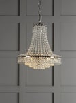 Laura Ashley Enid Grand Crystal Glass Chandelier Ceiling Light, Clear