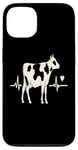 Coque pour iPhone 13 Vache Heartbeat Animal Lover Farm