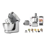 Kenwood Prospero Plus KHC29.A0SI Stand Mixer for Baking, Compact 4.3 Litre Bowl, 3 Bowl Tools & MultiPro Express Weigh Food Processor, 8 Processing Tools, Variable Speed