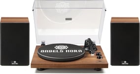 Vinyl Record Player with Bluetooth, Hi-Fi Turntable System, Stereo Bookshelf