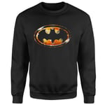 BATMAN Bat Logo Distressed Sweatshirt - Black - M