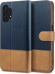 Coque Samsung A13, Coque Galaxy A13, Etui Pour Samsung Galaxy A13 4g Housse En Cuir De Protection, Portefeuille En Cuir Polyur?Thane, Crochet, Pochette Pour Monnaie, Fermeture Magn?Tique, Bleu