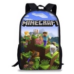 Minecraft Kids Ryggsäck Skolväska Reseförvaring Organisera D