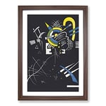 Big Box Art Small Worlds VII by Wassily Kandinsky Framed Wall Art Picture Print Ready to Hang, Walnut A2 (62 x 45 cm)