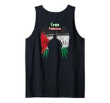 Palestine Flag Dad On Back Side Palestinian Angel Kids Wings Tank Top