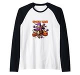 Funny Farm Halloween Shirt Pumpkin Spooky Goat Witch Hat Raglan Baseball Tee