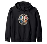 Four Strings Anything Else Is Showing Off Bass Bassist Zip Hoodie