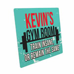 Personalised Gym Room Metal Door Plaque Boyfriend Weight Training Fitness Home