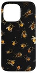 Coque pour iPhone 14 Pro Max Accessoire pour téléphone sur le thème des abeilles roses et noires