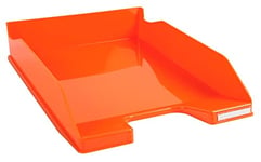 Exacompta - Réf. 113288D - 1 corbeille à courrier COMBO MIDI - dimensions utiles 34 x 25 x 6,5 cm - pour format A4 + - peut contenir 500 feuilles - couleur tangerine glossy