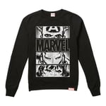 Marvel Men's - Hero Eyes Light - Crew Sweatshirt - Black