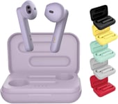 BE Pop Écouteurs Bluetooth 5.0 TWS Écouteurs sans Fil Son Stereo 3D HD, Autonomie 25H, Etui de Chargement, Facile à Connecter, Micro Intégré, Légers et Confortables pour iPhone/Android (Violet)