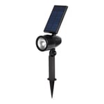 Spot extérieur LED à énergie solaire IP44 1 W 120lm blanc froid H.44,8 x l.24,5cm noir