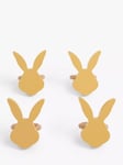 John Lewis Easter Bunny Napkin Rings, Set of 4, Buttercup