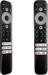 Tcl Rc902V Télécommande De Rechange Pour Tv Tcl Android Mini Led Qled 4K Uhd Smart Tv Avec Netflix, Youtube, Guard, Médias Et Canal Tcl (Pas De Fonction Vocale)