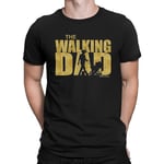 Buzz Shirts The Walking Dad, T-shirt med temat Ekologisk bomull för män, inspirerad av tv-program Black XL