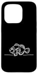 Coque pour iPhone 15 Pro Line Art Poisson & Ichtyologiste Faux Percula Poisson Clown