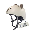 HUDORA Casque pour Enfants Beary - Casque Confortable pour Tout-Petits en XXS/XS - avec Un Adorable Motif d'ours - Casque de Haute Qualité - Idéal pour Draisienne, Trottinette & Vélo