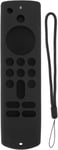 Coque De Télécommande,Coque En Silicone Pour Télécommande Fire Tv Stick,Étui De Protection Antidérapant En Silicone Avec Lanière 3Ème Génération(Noir)