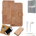 FOR Sony Xperia 1 V SMARTPHONE CASE COVER WALLETCASE CORK