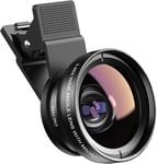 APEXEL Cell Phone Camera Lens, 2 in 1 Lens Kit, 12.5X Macro Lens and 0.45X Wide Angle Lens