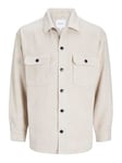 JACK&JONES JUNIOR Jjebradley Ollie Ls JNR Surchemise Jacket, Blanc cassé, 8 Ans Garçon